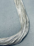 100 Strand Vintage Native American Navajo Sterling Silver Heishi Necklace Old-Nativo Arts