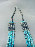 Sections Of Glory! Vintage Native American Navajo Turquoise Sterling Silver Necklace-Nativo Arts