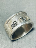 Sensational Vintage Native American Navajo Sterling Silver Stations Of The Cross Ring-Nativo Arts