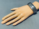 Important Artist Vintage Native American Hopi Steve Sockyma Sterling Silver Bracelet-Nativo Arts