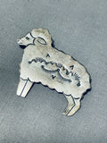 Wonderful Vintage Native American Navajo Sterling Silver Sheep Pin-Nativo Arts