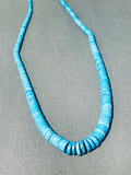 Native American One Of The Best Vintage Santo Domingo Turquoise Sterling Silver Necklace-Nativo Arts