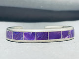 6 Inch Wrist Larry Loretto Native American Zuni Sugulite Sterling Silver Bracelet-Nativo Arts