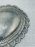 Superior Vintage Native American Navajo Sterling Silver Concho Pendant/ Pin-Nativo Arts