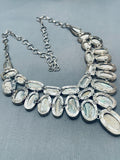 The Biggest Best Vintage Native American Navajo Abalone Sterling Silver Necklace-Nativo Arts