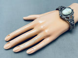 Randy Boyd Vintage Native American Navajo Dry Creek Turquoise Sterling Silver Bracelet-Nativo Arts