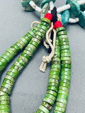 Opulent Early 1900's Vintage Santo Domingo Green Turquoise Necklace Old-Nativo Arts