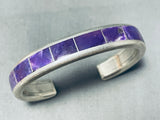 6 Inch Wrist Larry Loretto Native American Zuni Sugulite Sterling Silver Bracelet-Nativo Arts