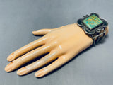 Massive Vintage Native American Navajo Royston Turquoise Sterling Silver Bracelet-Nativo Arts