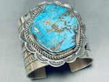 179 Grams!! Monster Native American Navajo Turquoise Sterling Silver Bracelet-Nativo Arts