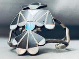 Towering Vintage Zuni Thunderbird Inlay Sterling Silver Bracelet-Nativo Arts
