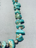 Superior Vintage Native American Navajo Royston & Kingman Turquoise Sterling Silver Necklace-Nativo Arts