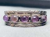Gorgeous Vintage Navajo Purple Amethyst Sterling Silver Bracelet-Nativo Arts