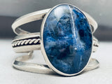 Very Rare Sodalite!!! Vintage Native American Navajo Sterling Silver Bracelet Cuff-Nativo Arts