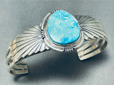 Wilson Padilla Native American Navajo Turquoise Sterling Silver Bracelet-Nativo Arts