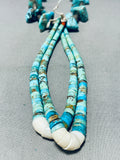 Medicine Man Vintage Native American Navajo Turquoise Heishi Jacla Necklace Old-Nativo Arts