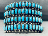 One Of The Best Ever Vintage Zuni Turquoise Sterling Silver Bracelet-Nativo Arts