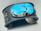 One Of The Best Vintage Native American Navajo Morenci Turquoise Sterling Silver Bracelet-Nativo Arts