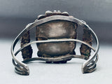 Huge Old Vintage Native American Navajo Petrified Wood Sterling Silver Bracelet-Nativo Arts
