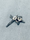 Fab Vintage Native American Zuni Needle Turquoise Sterling Silver Earrings-Nativo Arts