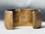 The Best Vintage Orville Tsinnie Brass Jet Stone Bracelet