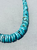 Native American Eye Catching Santo Domingo Spiderweb Turquoise Sterling Silver Necklace-Nativo Arts