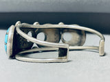 Important Vintage Native American Zuni Turquoise Sterling Silver Inlay Bracelet-Nativo Arts