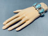 Important Harry Trujillo Turquoise Sterling Silver Bracelet-Nativo Arts