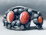 The Best Vintage Native American Navajo Camelion Sterling Silver Leaf Bracelet-Nativo Arts