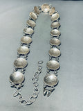 Magnificent Vintage Native American Navajo Half Dollar Sterling Silver Concho Belt/ Necklace-Nativo Arts