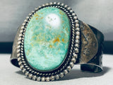 Mid Century Royston!! Vintage Native American Navajo Turquoise Sterling Silver Bracelet-Nativo Arts