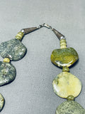 Native American Unforgettable Vintage Santo Domingo Serpentine Sterling Silver Necklace-Nativo Arts