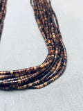 One Of The Best Vintage Santo Domingo Brown Heishi Necklace Old-Nativo Arts