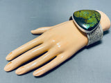 Newsworthy Native American Navajo Frogskin Turquoise Sterling Silver Bracelet-Nativo Arts