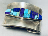 Important Chee Family 6 Inch Wrist Vintage Native American Navajo Sterling Silver Bracelet-Nativo Arts