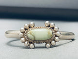 Rob Yellowhorse Vintage Native American Navajo Green Turquoise Sterling Silver Bracelet-Nativo Arts
