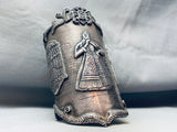 208 Grams Heavy Towering Vintage Southwest Sterling Silver Bracelet Cuff-Nativo Arts