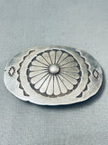Handmade By Native American Navajo Artist, Richard Exceptional Concho Sterling Silver Buckle