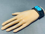 One Of The Best Vintage Native American Navajo Morenci Turquoise Sterling Silver Bracelet-Nativo Arts