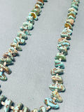 Beautiful Vintage Native American Navajo Royston Turquoise Heishi Sterling Silver Necklace-Nativo Arts