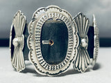Huge Concho Belt Bracelet!!! Vintage Native American Navajo Hand Tooled Sterling Silver-Nativo Arts