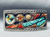 Best Victor Moses Begay Vintage Native American Navajo Turquoise Inlay Sterling Silver Bracelet-Nativo Arts