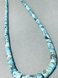 Native American Graduating Heishi Vintage Santo Domingo Turquoise Sterling Silver Necklace-Nativo Arts