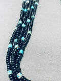 Dropdead Fabulous Vintage Native American Navajo Jet Necklace-Nativo Arts