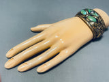 Majestic Vintage Native American Navajo Royston Turquoise Sterling Silver 12ktgf Bracelet-Nativo Arts