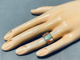 Tremendous Vintage Native American Navajo Royston Turquoise Sterling Silver Ring Signed-Nativo Arts