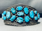 Wow The Crowd! Vintage Native American Navajo Turquoise Sterling Silver Bracelet-Nativo Arts