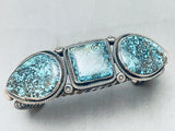 One Of The Best Ever Vintage Native American Navajo Spiderweb Turquoise Sterling Silver Bracelet-Nativo Arts