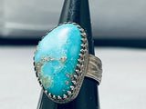 Glamorous Vintage Native American Navajo Royston Turquoise Sterling Silver Ring-Nativo Arts