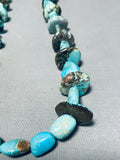 One Of The Most Unique Ever Vintage Native American Navajo Turquoise Sterling Silver Necklace-Nativo Arts